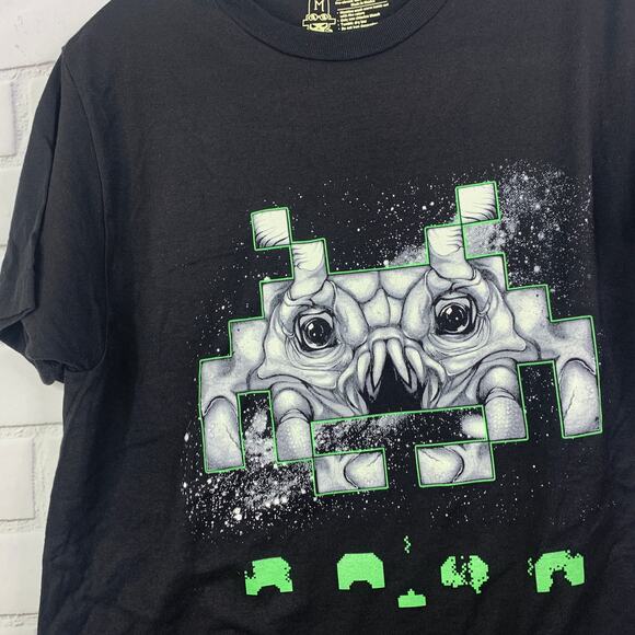 Tee Villain tshirt Cthulu Space Invaders mashup nerd geek ringspun medium unisex - Picture 1 of 5